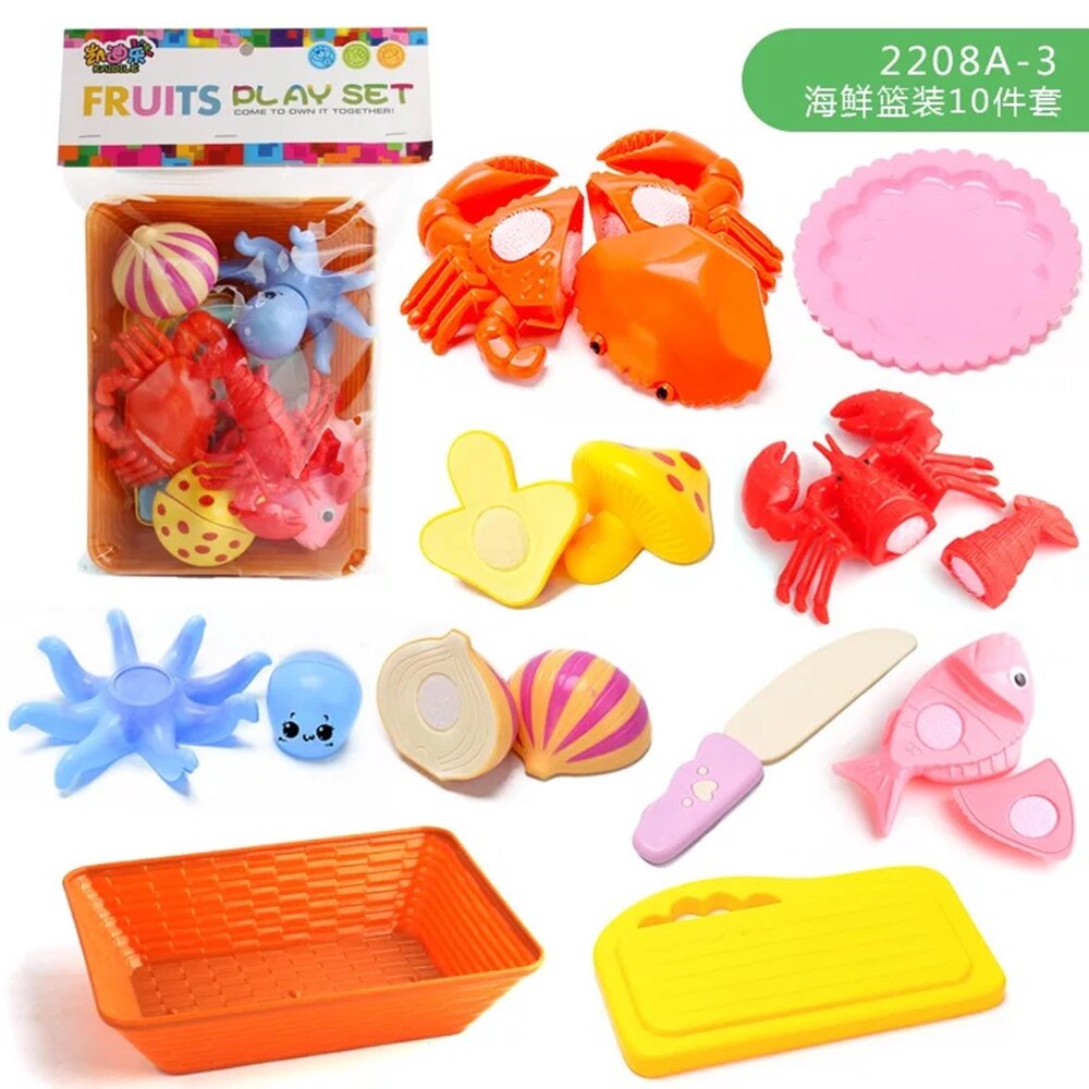 Pretend Play Set Plastic Food Toy DIY Cake Toy Cutting Fruit Vegetable Food Pretend Play Toys For Children Educational: 2208A-3