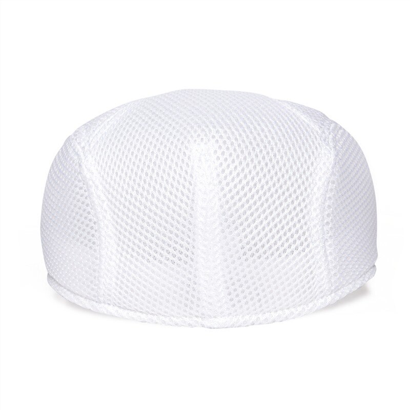 FEINION Flat Cap Summer Mesh Breathable Ivy Hat Driving Newsboy Caps Golf Hat Cabbie Boina Hats 075