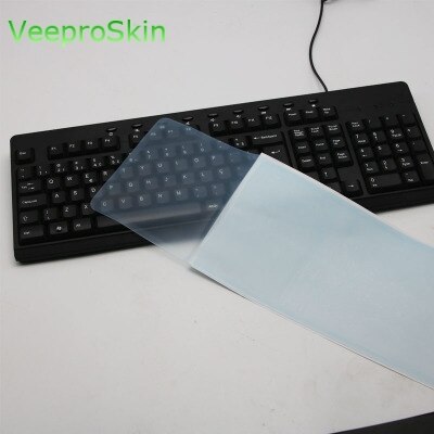 Keyboard Skin Cover Protector for Dell Asus HP Lenovo Apple ACER Desktop Computer PC wireless Standard: flatblue