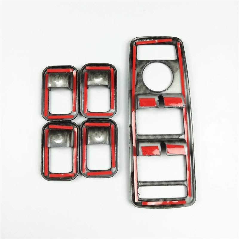 Carbon Fiber style Car Window Lift Button Frame Sticker For Mercedes Benz A B C E GLE GLA CLA GLK Class W176 W204 W212 W166 W218