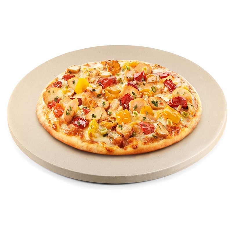 12Inch Ceramic Pizza Stone Pizza Baking Stone Pan Perfect for Grill and Oven Thermal Resistant Durable and Safe: Default Title