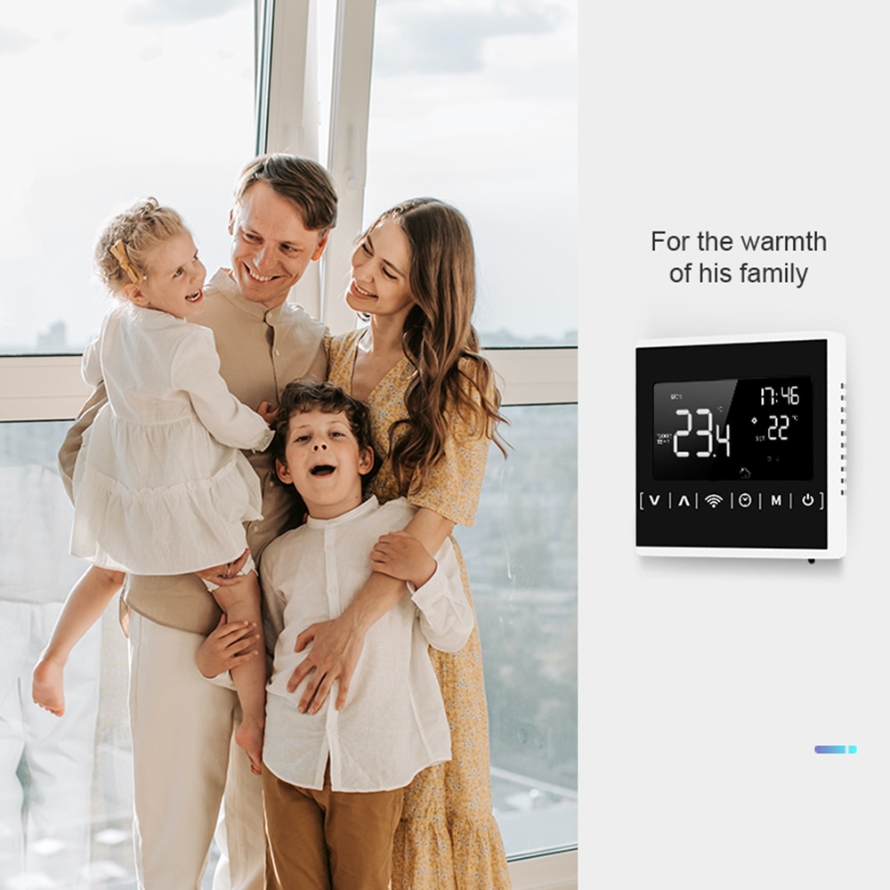 MEIH 85-250V WiFi Smart Thermostat Weekly Programmable Thermostat APP Control Backlight LCD Water Heating Temperature Controller