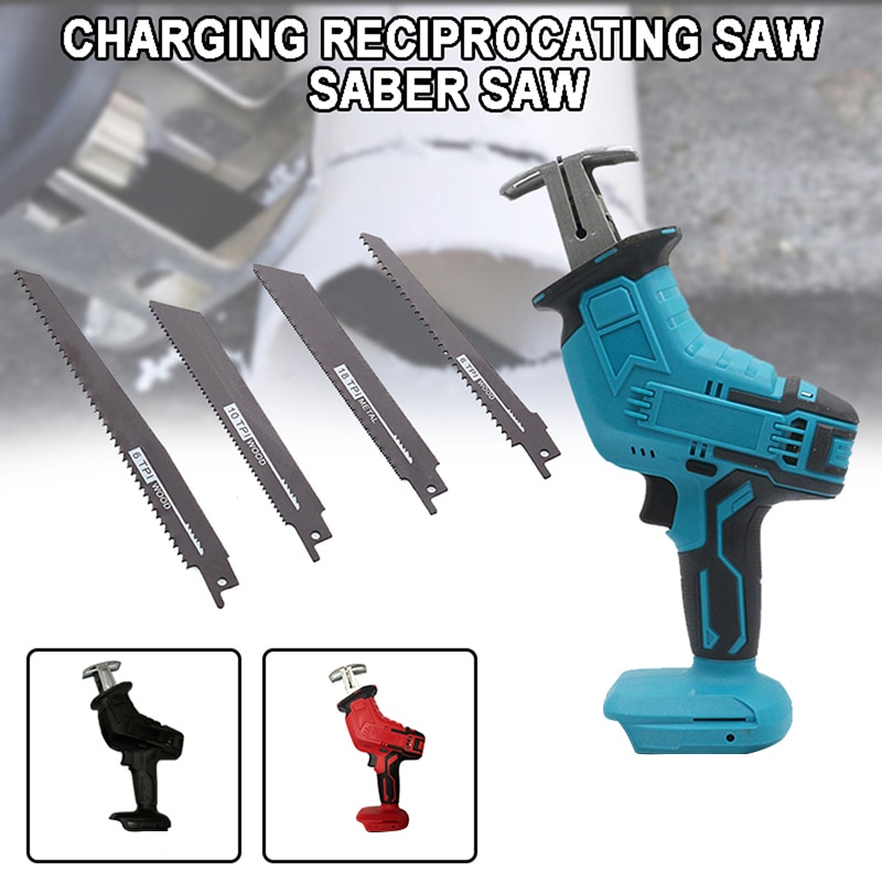 18v elektrische reciprozaagbladen, draadloos, tafelmodel, mini, draagbaar, tuinzaag, accu, oplaadbare kettingzaag, houtgereedschap