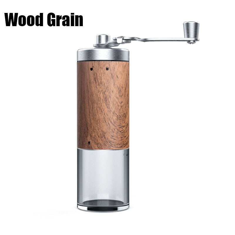 Marble Grain Coffee Bean Grinder Portable Stainless Steel Crank Manual Manual Handmade Coffee Grinder Mill Kitchen Tool Grinders: Wood Grain