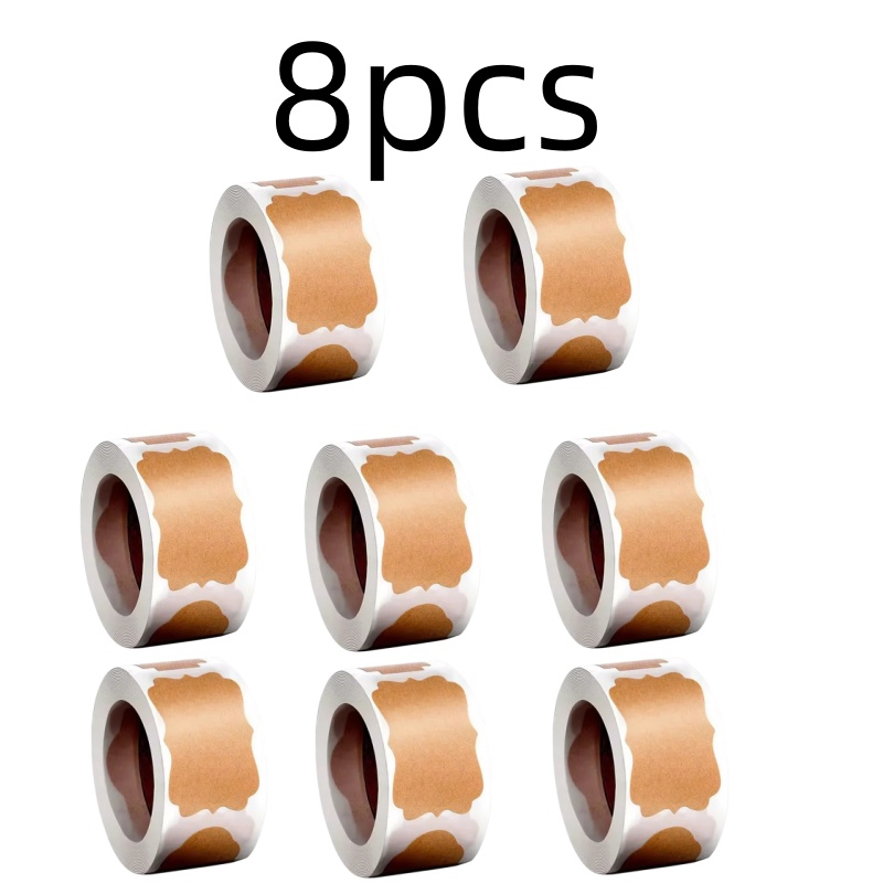 Kraftpapier-Aufkleber, leere Etiketten, handgefertigtes Briefpapier, Geschenkanhänger, Dekoration, Papier, Gewürzglas-Etikett, DIY-Umschlag, Siegelaufkleber: Licht Grau
