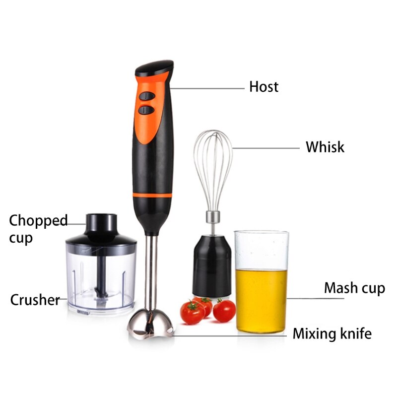 4-in-1 Multifunctional Hand Blender 220-240V, 300W Immersion Mixer, Chopping Bowl,Shaker Glass,Whisk Blender Cup Set