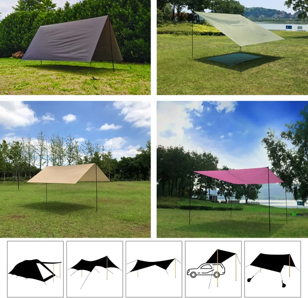 2er-Set Zeltplane, Stangen, universell, teleskopisch, verstellbar, Aluminium, Camping-Markisenstangen, Zeltzubehör für Kopfzimmerüberdachung