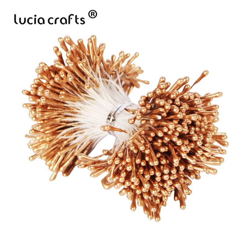 420/600 stk 1mm kunstige miniblomster stamen pistil håndverk krans kake boks kort bryllup julepynt  d1314: C13 420 stk