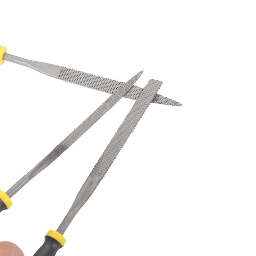 6PCS Mini Assorted Hand File Wood Rasp Set with Rubber Handle carbon tool steel Rasp File For mahogany hardwood grinding