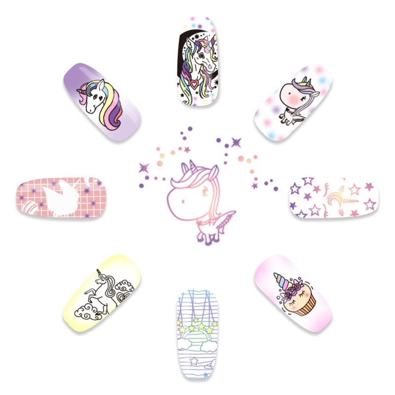 Nicole Dagboek 5 Pcs Stempelplaten Nail Animal World Series Kat Uil Tijger Rechthoek Nail Art Image Plates