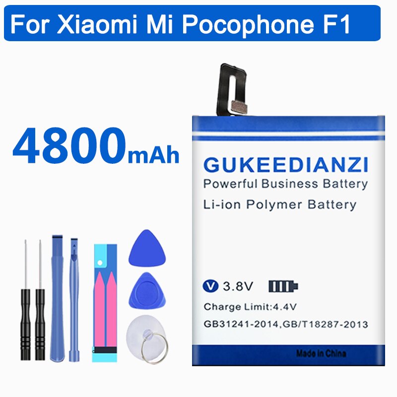 Gukeedianzi Voor Xiaomi Telefoon Batterij BM4E Voor Xiaomi Mi Pocophone Poco F1 4800Mah Vervangende Batterijen Gratis Tools + Trackcode