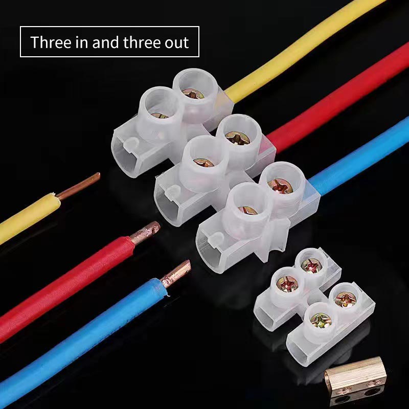 Wrie Stecker Männlich Famale schnell anschließen Kabel crimpen Endgeräte 1 zu 1 ,2 zu 2,3 zu 3 20A 380V 0,2-6 ㎡ Reinem kupfer Draht Adapter: 3 zu 3 / 50Stck