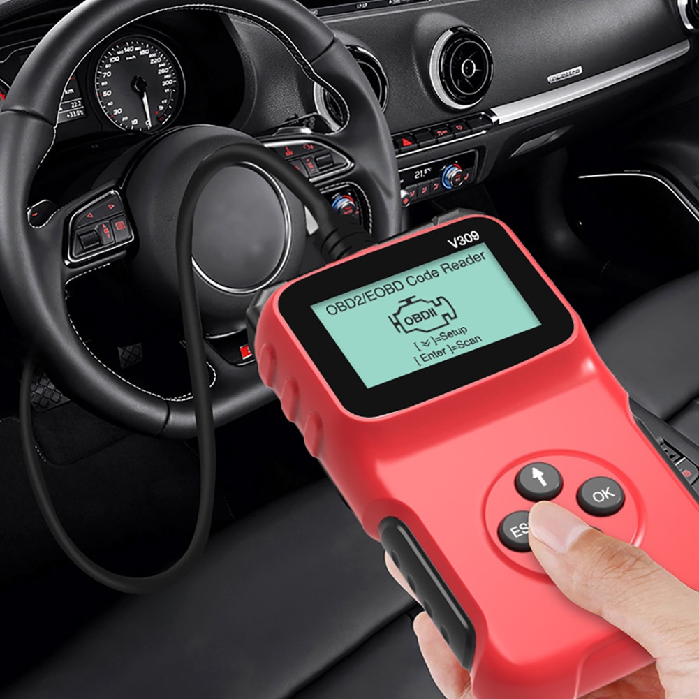 Universal OBDII Diagnostic Tool Scanner Code Reader Car Code Scan for All 1996 and Newer OBDII Compliant Vehicles V309