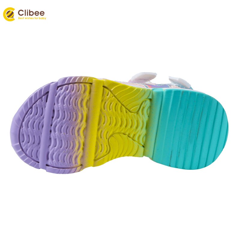 Clibee 2021 nowości obuwie dziecięce dziewczęce sandały sportowe moda dziecięca muti-kolorowe letnie klapki przypadkowi buty na plażę 26-31