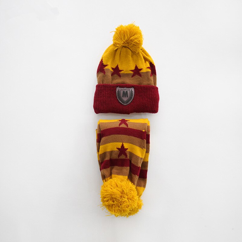 Kocotree 1 Tot 4 Jaar Oude Kinderen Twee Stukken Van Muts En Sjaal 4 Kleuren Beschikbaar Jongens En Meisjes winter Warm Cap: Yellow