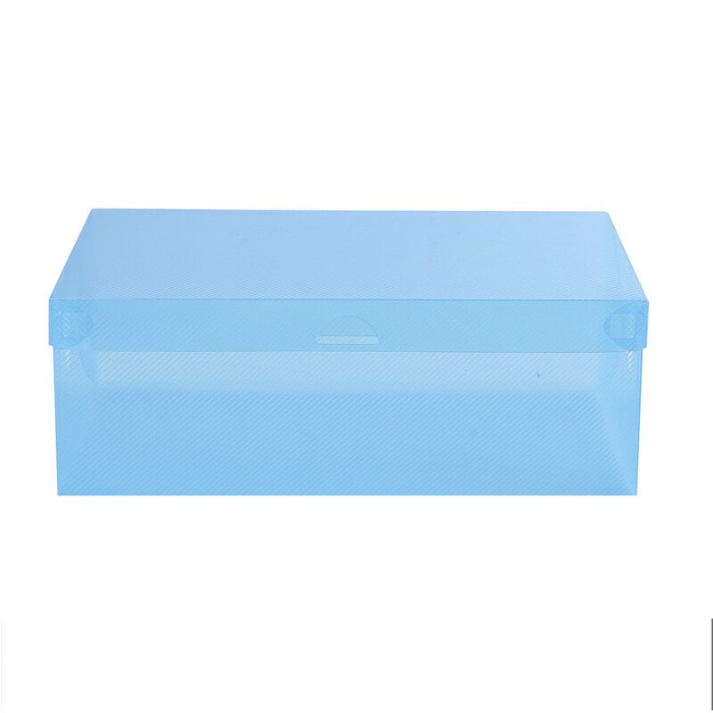 Transparante plastic schoenendoos, opvouwbare schoenendoos, organizer, badkamer, balkon, diverse opbergruimte, huis, benodigdheden: Blauw