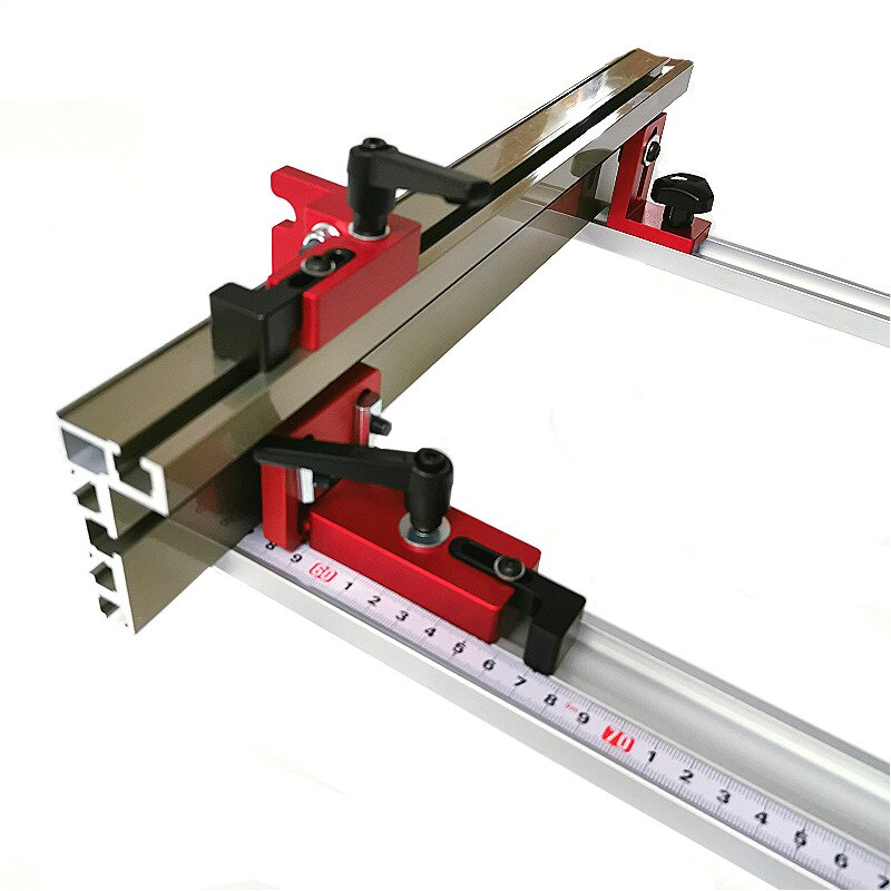 Trabajo de la madera T pista limitador Mitra cerca conector de aluminio parada de guía de inglete bloque vio Mesa deslizante entre corchetes paracaídas limitador