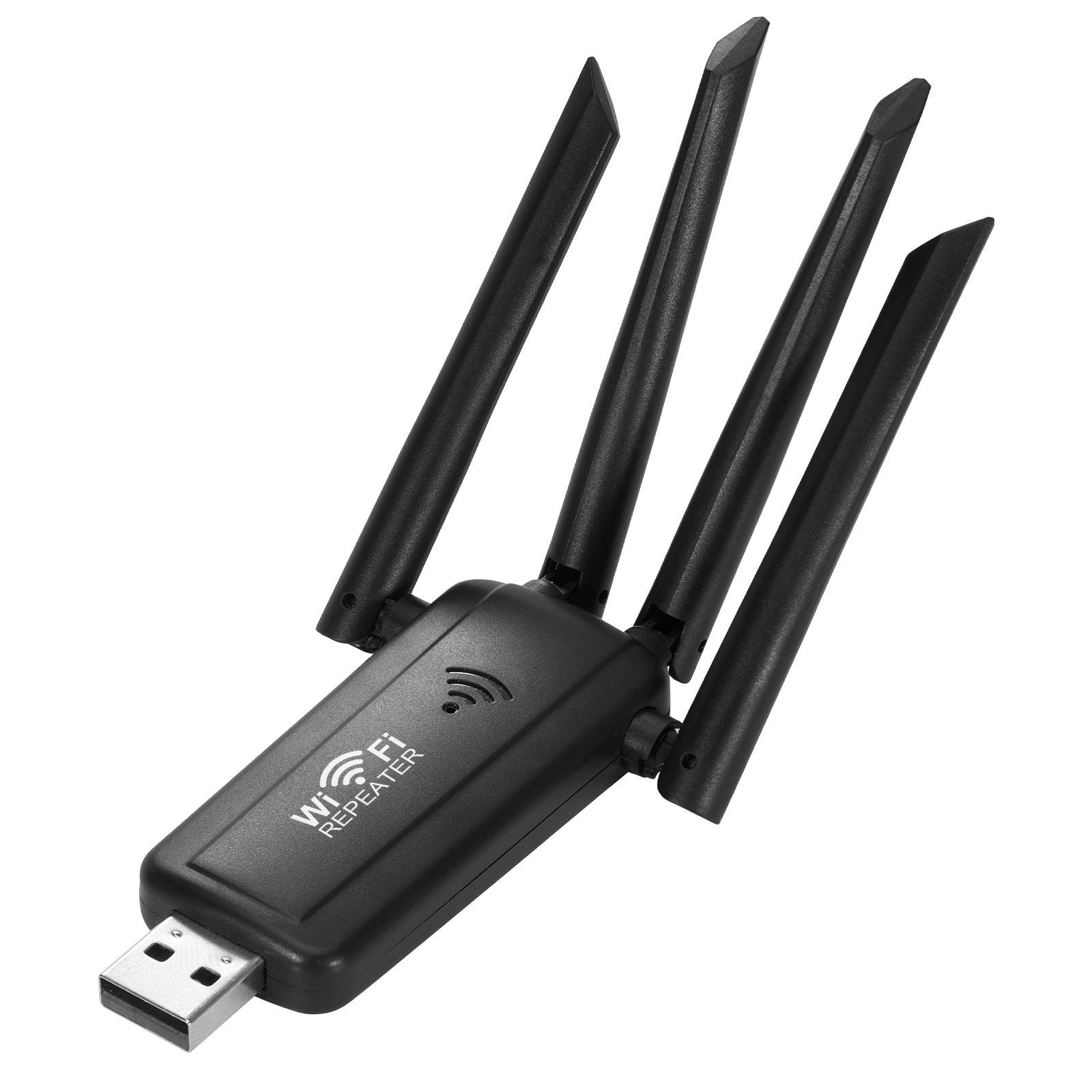 2.4G 300 Mbps Draadloze USB WiFi Repeater 4 Antenne Wifi Lange Range Extender Wi-Fi Signaalversterker Thuis netwerk Adapter voor PC: WHITE