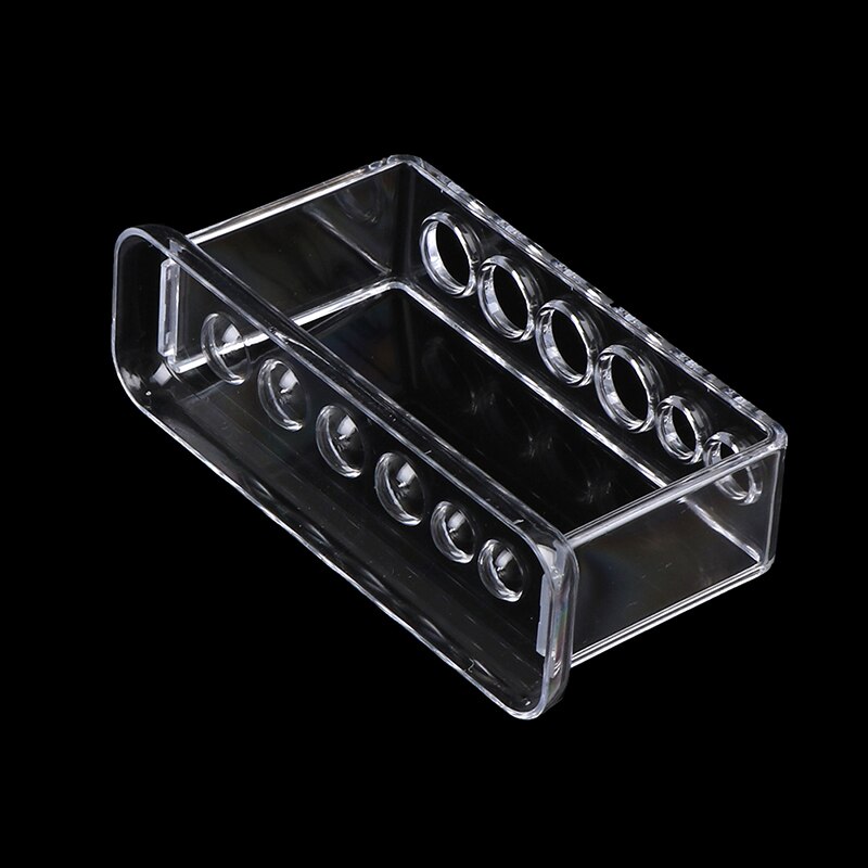 Transparent Plastic Clear Test Tube Rack 6 Holes Stand Lab Test Tube Stand Shelf 16.7*8*3cm