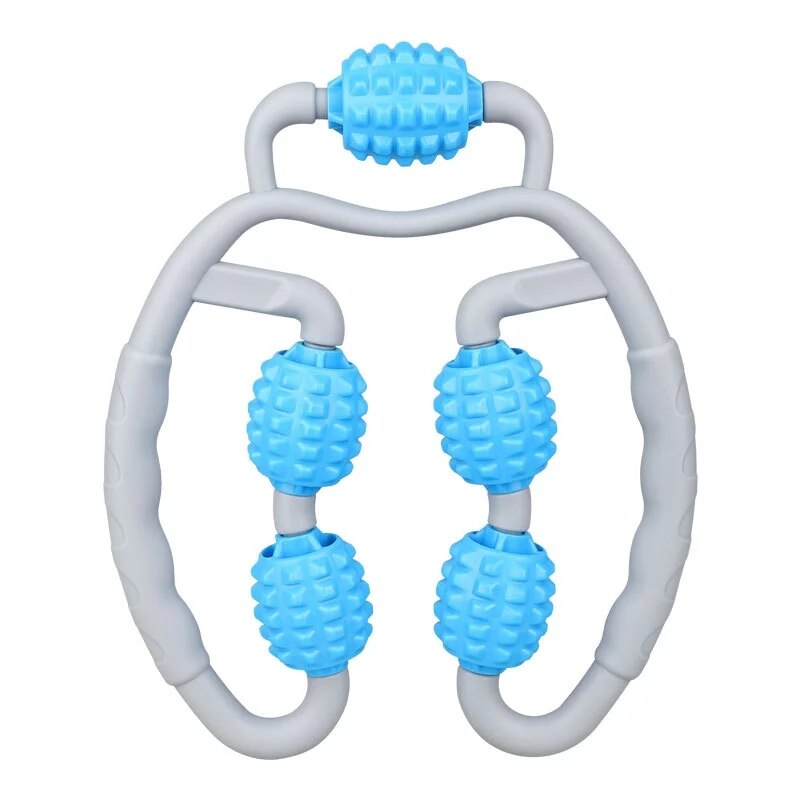 Ring Clip Leg Muscle Massager Foam Roller Muscle Relaxation Calf Waist Home Gym Sports Yoga Pilates Fitness Equipment: Beige