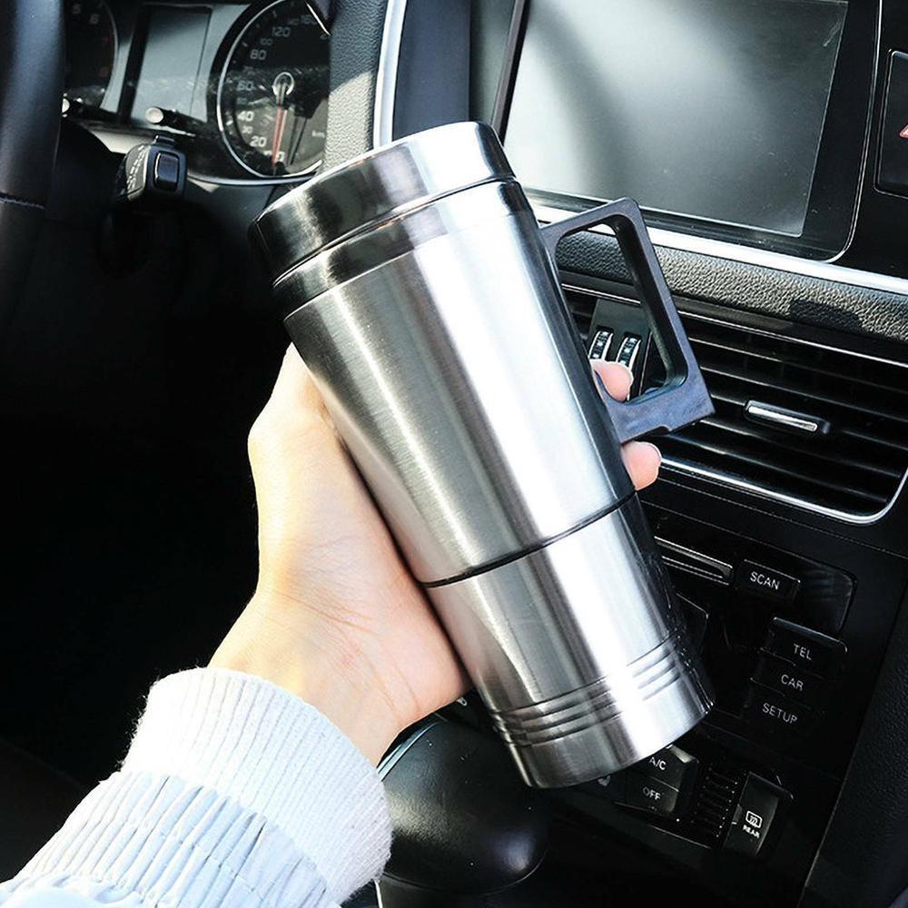 Reizen 12V Auto Thermos Thermische Verwarming Mok Cups Plug 12V Roestvrij 500Ml Auto Mok Verwarmd Adapters t7A8