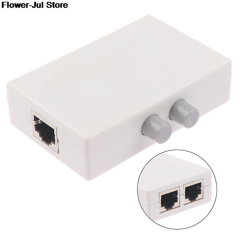 Mini commutateur de réseau Ethernet à 2 ports RJ45 RJ-45, commutateur de boîte réseau à 2 voies, partage manuel, adaptateur HUB
