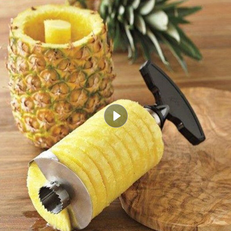 Éplucheur de fruits en acier inoxydable, coupe-fruits et ananas, ustensile de cuisine facile