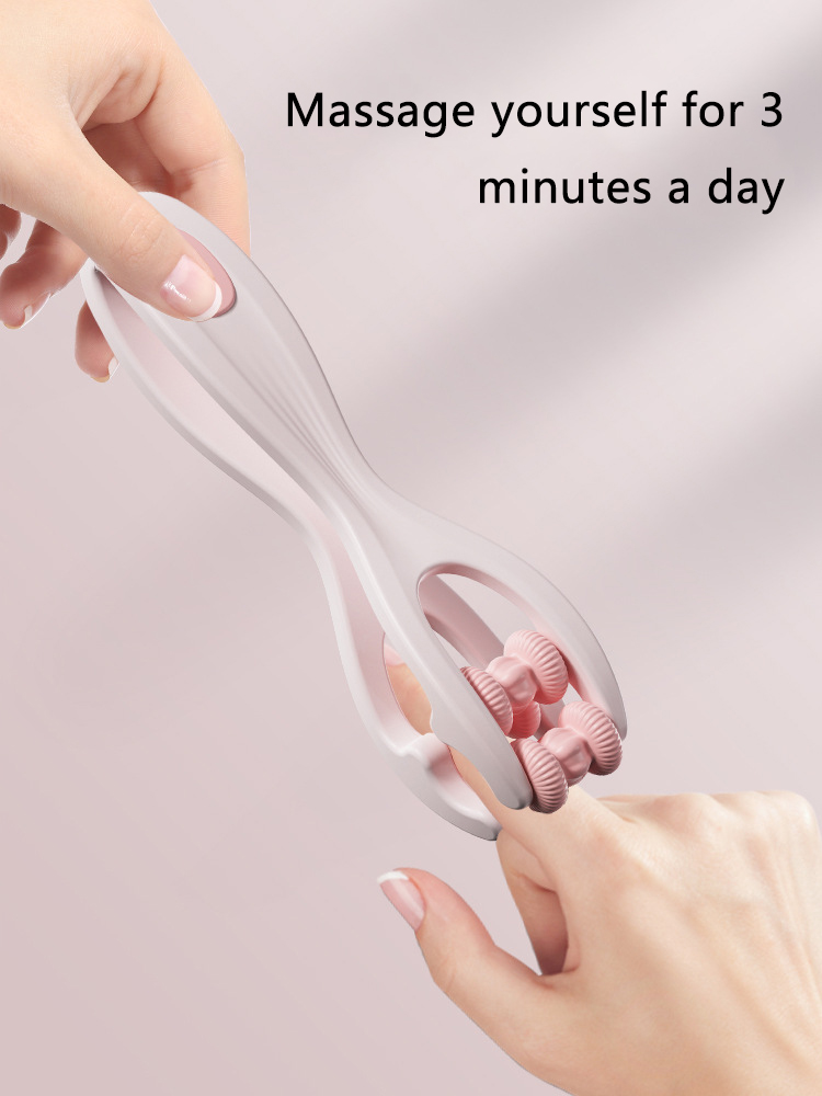 Masajeador de dedos con de rodillo de doble fila, fácil de usar, alivia la fatiga de los dedos, promueve la circulación sanguínea, masajeador de dedos con rodillo portátil