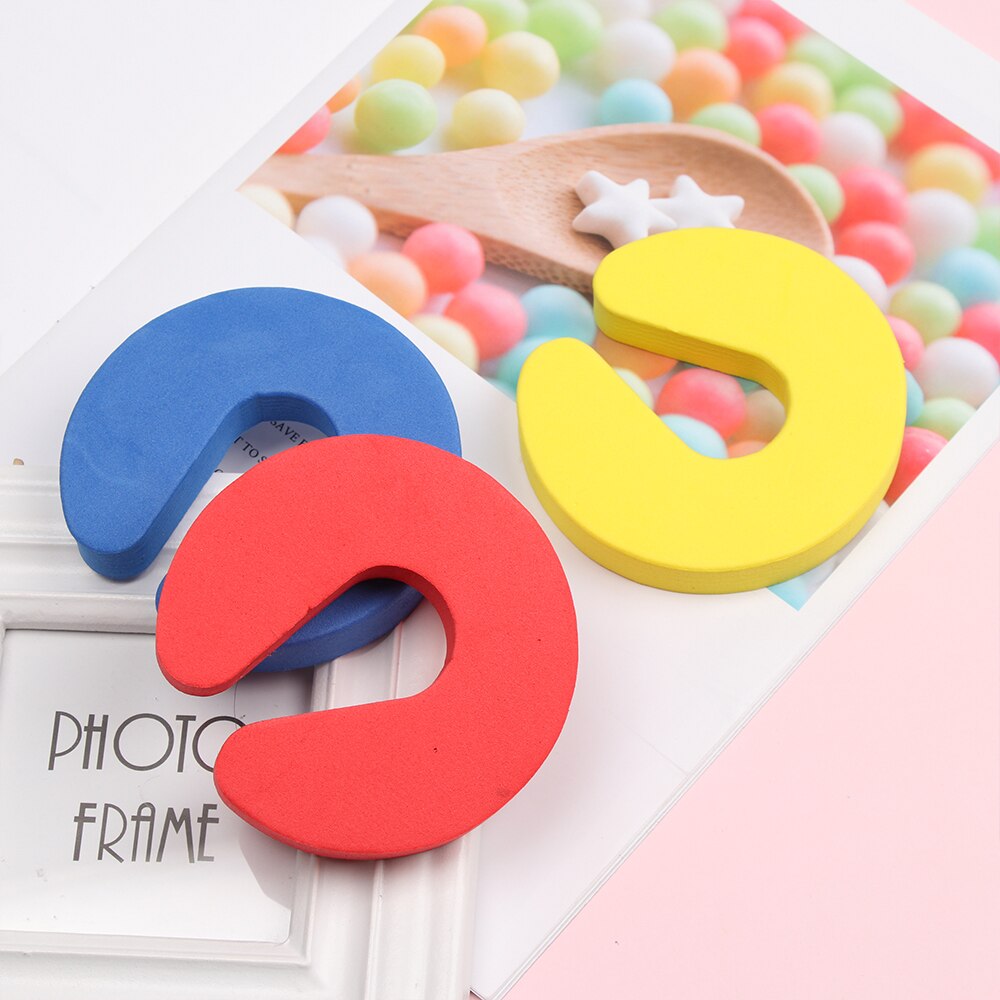 4Pcs Soft Foam Door Stopper Baby Kids Safety Guard Finger Protector Kitchen Bedroom Door Clip Home Improvement