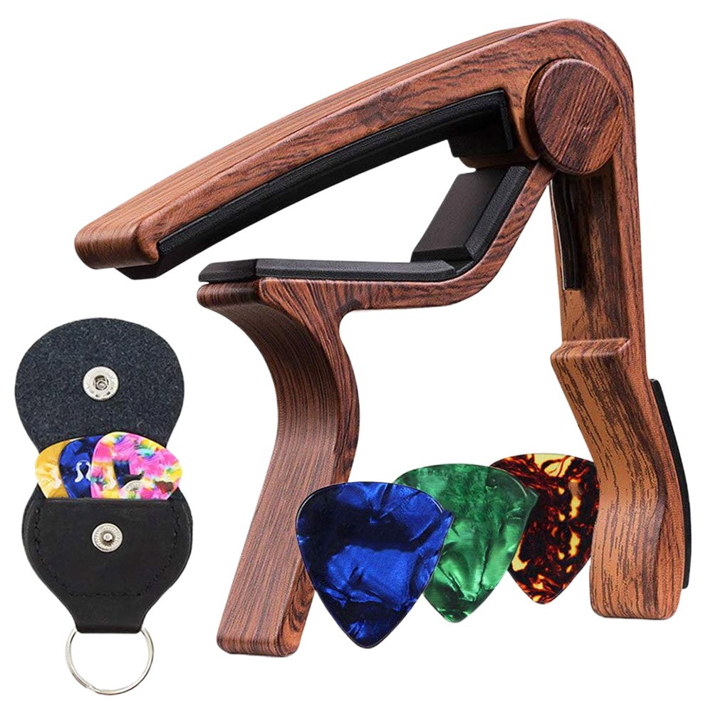 Toonregeling houtnerf voor akoestische elektrische gitaren mandoline banjo met plectrums live optredens snelspan gitaar capo