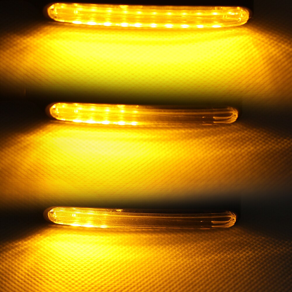 2/4 stk motorcykel blinklys bremselampe flydende vandbelysning gult lys led flimmer bøjelig hale indikator blinker