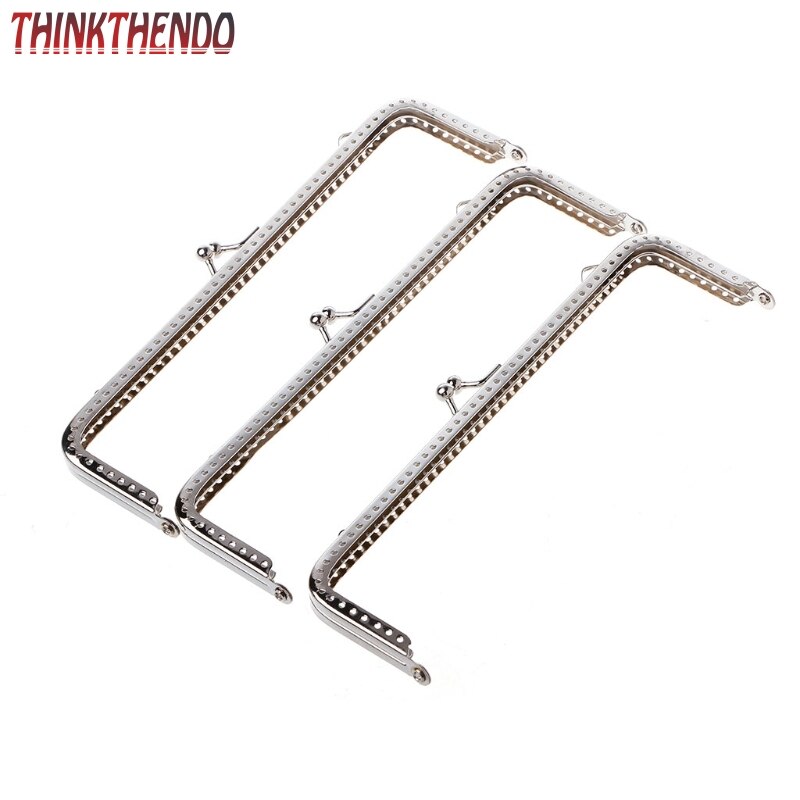 1PC Square Metal Frame Kiss Clasp For Handle Bag Purse Accessories DIY 18cm F3MD