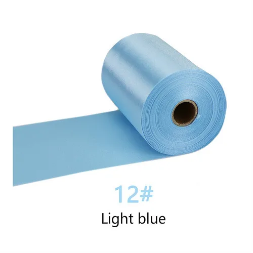 8cm/10cm/15cm de ancho 25 metros/rollo de cinta de satén champán cinta de poliéster para silla de boda/coche/decoración de costura a mano DIY