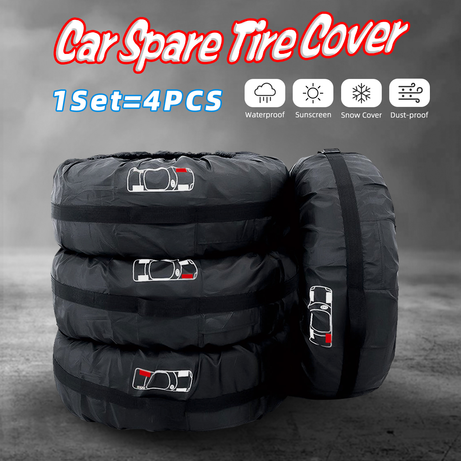 4 Teile/los Auto Reserverad Abdeckung Auto Rad Reifen Lagerung Taschen Staubdicht Schutzhülle Auto Styling Fahrzeug Reifen Zubehör