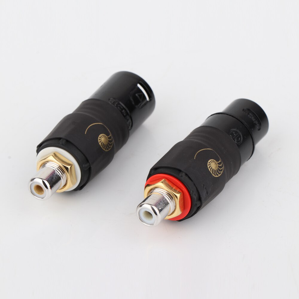 4pieces XLR to RCA Female Male Plug ,Adapter Gold Balanced Cable
