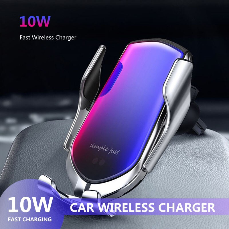 DCAE Automatic Clamping Wireless Car Charger for iPhone 11 8 X XS 10W Qi Fast Charging Air Vent Phone Holder For Samsung S20 S10