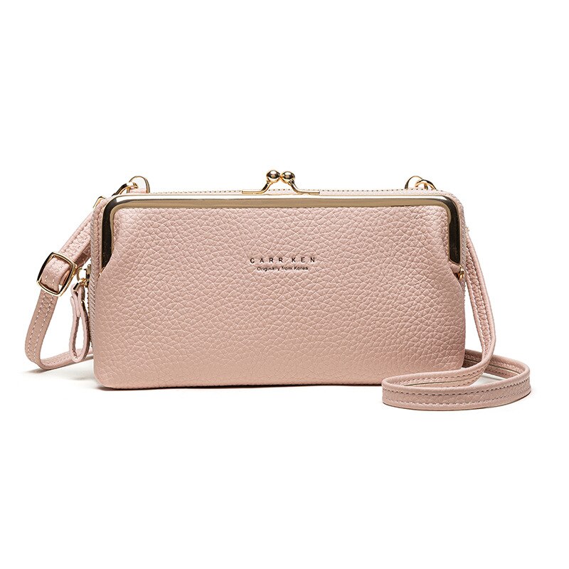 Phone Bag PU Leather Large Capacity Travel Portable Shoulder Bag Brand Ladies Crossbody Bag Messenger Bag