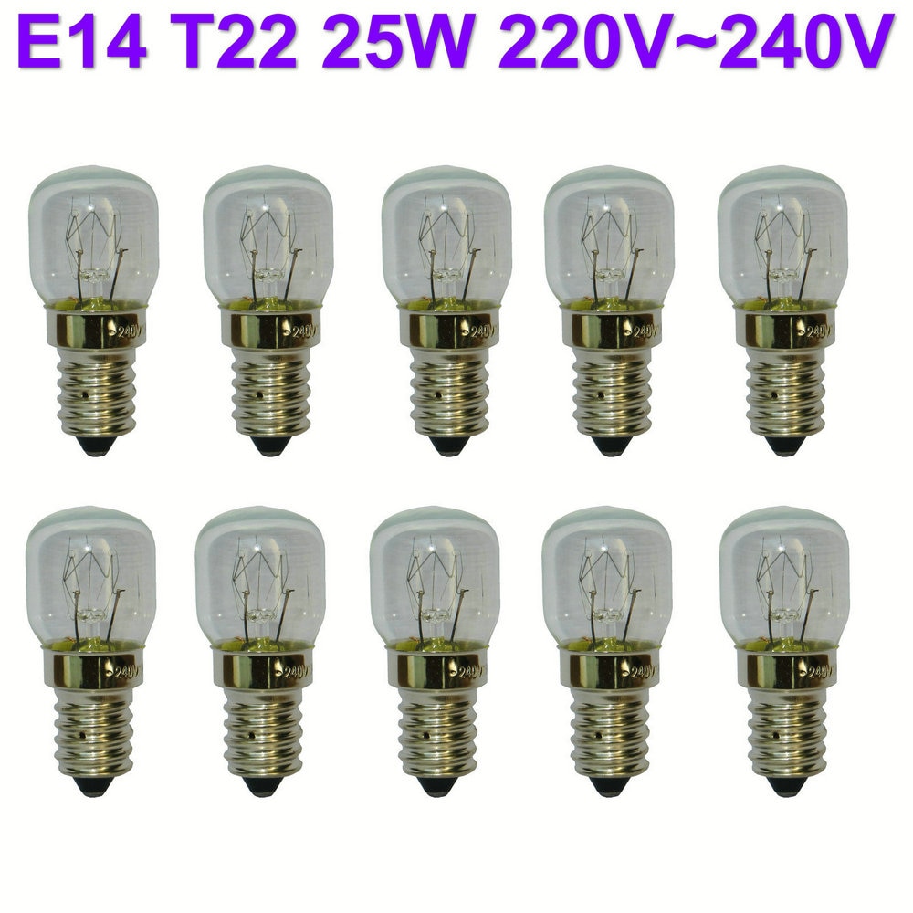10/PK E14 T22 25W 220V~240V Oven Bulb Oven Lamp Heat Resistant Bulb 300'C