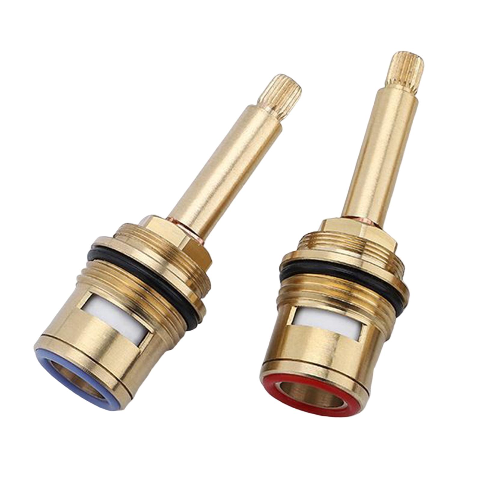 Brass Ceramic Stem Disc Cartridges Ceramic Tap Valves Drip Resistant Faucet Valves Replacements Bathroom Cold Water Kitchen