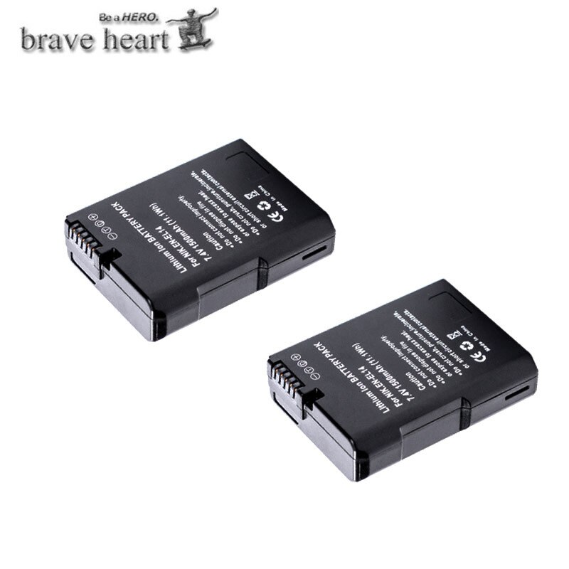 4xbateria EN-EL14 EN EL14 EN EL14a batterie + Chargeur Double pour Nikon D3100 D3200 D5100 D5200 DF P7000 P7100 P7200 P7700 P7800: 2battery