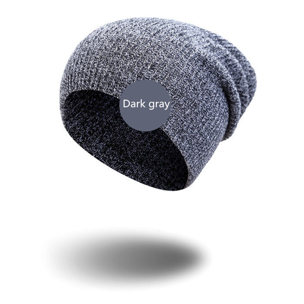 Gebreide hiphop hoed dames warme winter casual acryl casual gehaakte skimuts zachte losse gestreepte damesmuts herenmuts