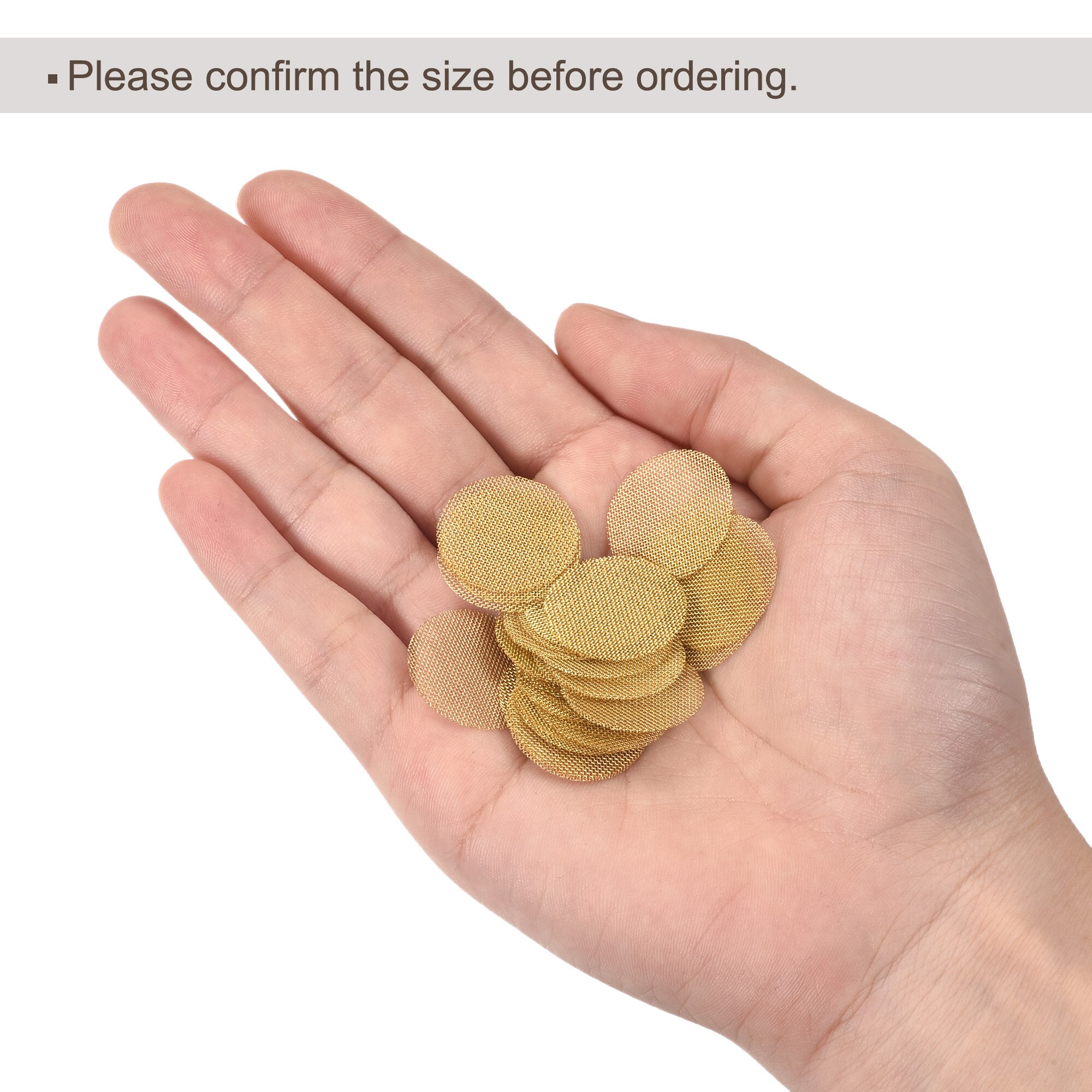 Uxcell Pipe Screen Brass Screens 20mm Diameter for Pipe Filter, Pack of 50