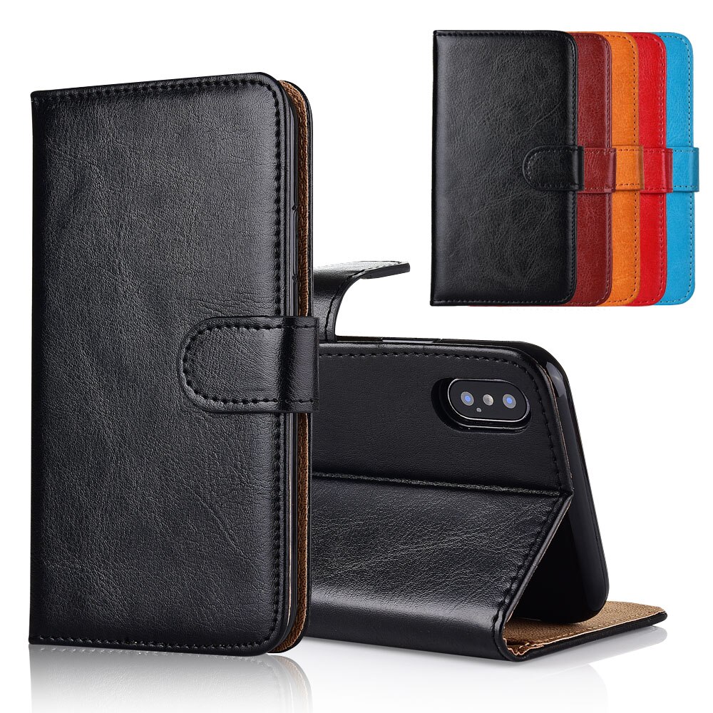 For Gigaset GS100 Case cover Kickstand flip leather Wallet case With Card Pocket