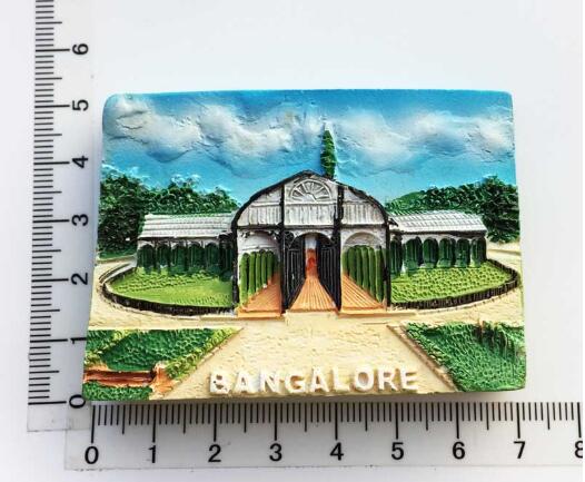 India Fridge Magnet Tourism Souvenir Rajasthan Bangalore 3D Resin Painted Crafts Magnets for Refrigerators Sticker Home Decor: Light Green