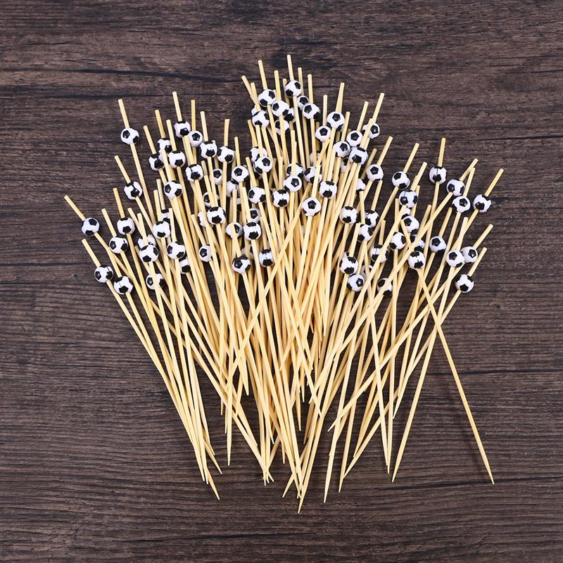 100pcs Disposable Fruit Food Picks Beverage Appetizer Picks Toothpicks for Wedding 12cm