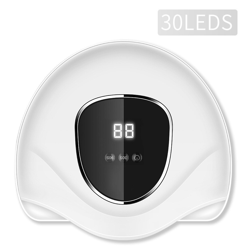 350w lampe til manikyr 12/18/30 lysdioder lampe til tørking av negler uv ledet lampe til neglegel neglelampe tørkelampe til gellakk: Hvite 350w 30 lysdioder