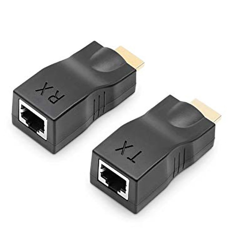 HDMI naar RJ45 Extender LAN Netwerk Ethernet Verlengkabel TX Zender Ontvanger TX RX Cat5e CAT6 V1.4 30m 4K HD TV 1080P
