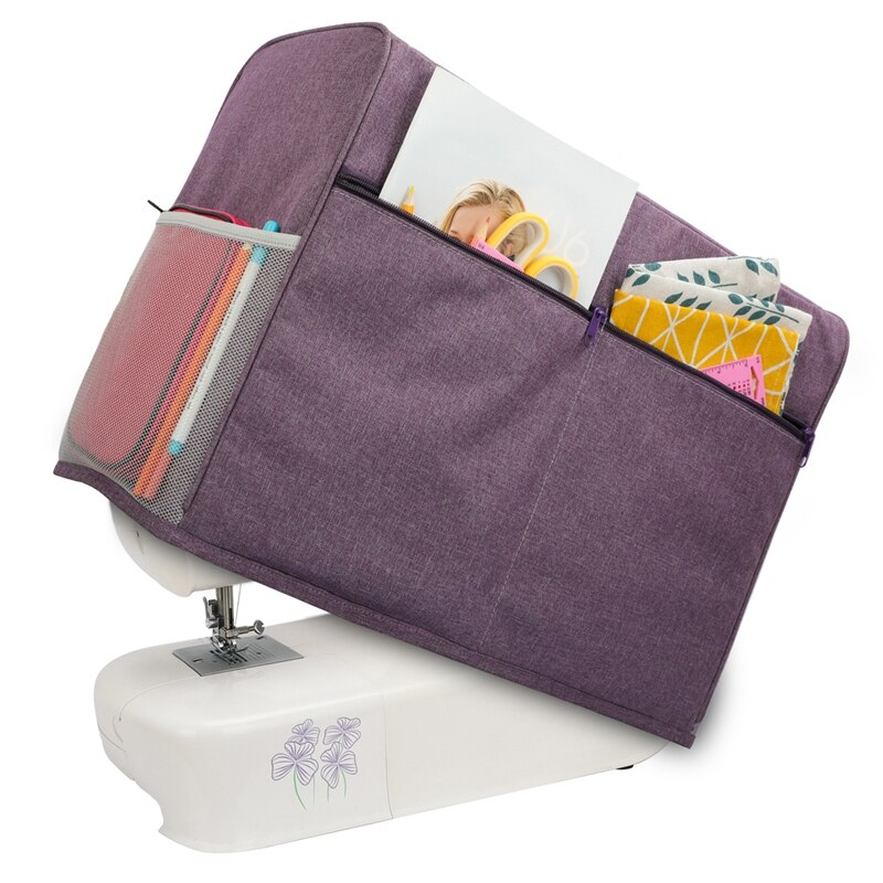 Sewing Machine Dust Cover, with Storage Pocket, Dust Cover, Suitable for Most Standard Singer and Brother Machines