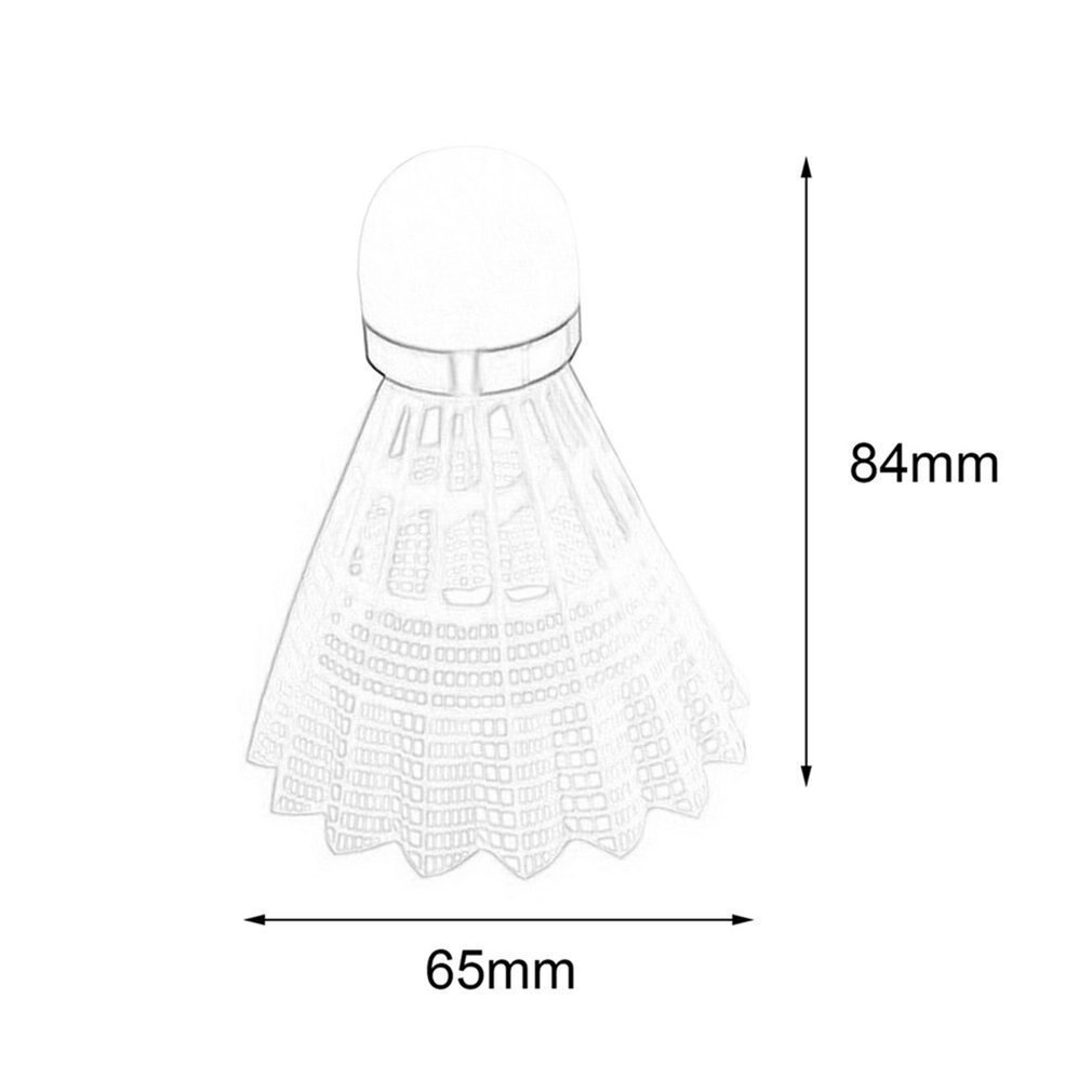 Super durável e leve plástico amarelo/branco náilon bola de badminton bola de treinamento plástico shuttle cortiça cabeça de bola de madeira quente