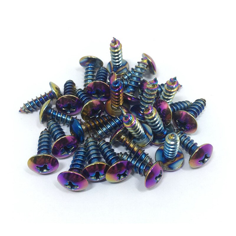 18 PCS unviersal parts dirt pit bike kit motocross screw motorbike Nuts Bolts moto tip screw fixed accessories motorcycle screw: Silver